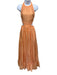 Sabina Musayev Size S Orange Lyocell blend Hatler Neck Cut Out Maxi Dress Orange / S