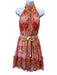 Zimmermann Orange, Red & Brown Cotton & Silk Floral Floral Abstract Dress Orange, Red & Brown