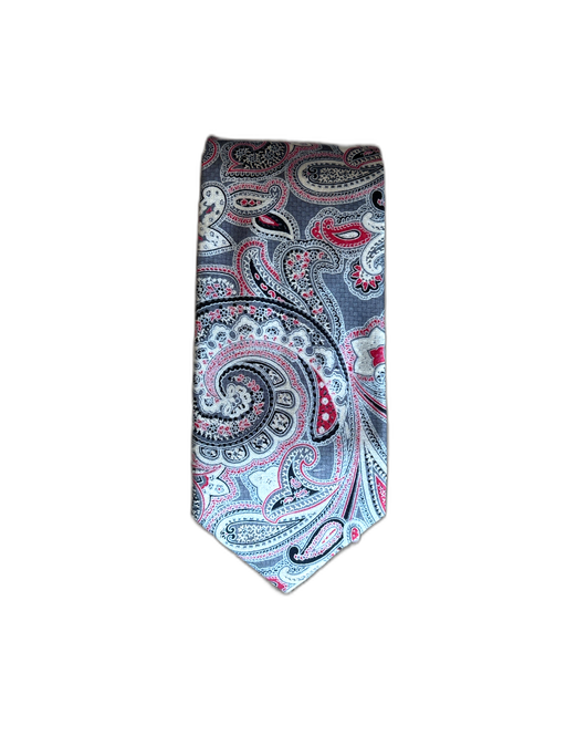 Brioni Gray & Multi-Color Silk Paisley Men's Tie Gray & Multi-Color