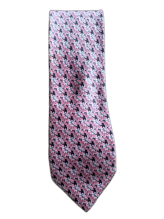 Brioni Pink & Multi Silk All Over Print Men's Tie Pink & Multi