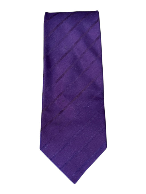 Eton Purple Silk Striped Men's Tie Purple