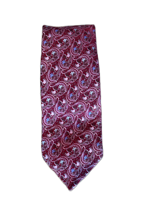 Brioni Red & Multi Silk All Over Print Men's Tie Red & Multi