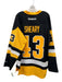 Reebok Size L Black & Yellow Synthetic Solid Jersey Men's Long Sleeve Shirt Black & Yellow / L