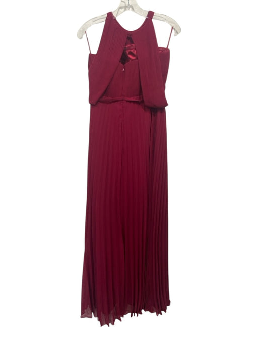 Celeb Size Est S Red Pleated Sleeveless high neck Padded Gown Red / Est S