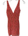 Primavera Size 2 Orange Nylon Sleeveless Beaded short Gown Orange / 2