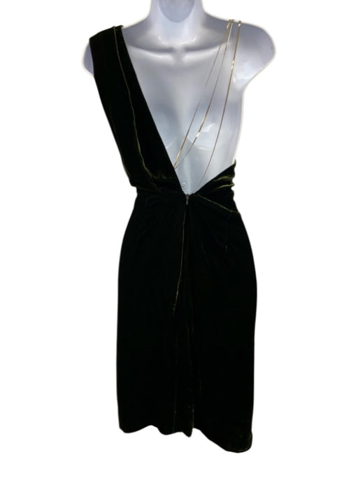 Reiss Size 8 Green Viscose & Silk Velvet Sleeveless Strappy Dress Green / 8