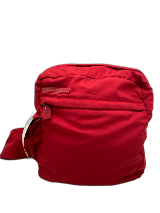Prada Red Nylon Zip Close Crossbody Bag Red / S