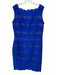 Tadashi Shoji Size XL Blue Polyester Sleeveless Laser Cut Neoprene Dress Blue / XL