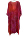 Michelle Jonas Size M Red & Pink Silk Chiffon Tie Waist Sheer Dress Red & Pink / M