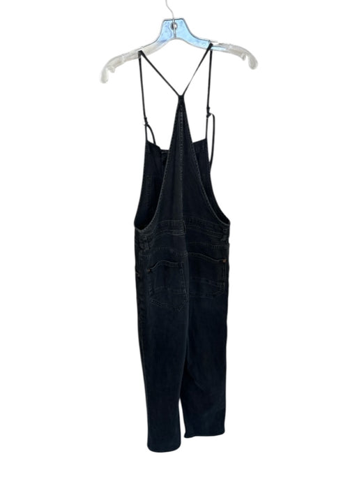 Pilcro Size 27 Black Cotton Blend Denim Adjustable Overalls Pockets Romper Black / 27