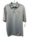 Fairway & Greene Size L Light Blue & Red Synthetic Striped Polo Short Sleeve Light Blue & Red / L