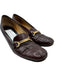 Gucci Shoe Size 39.5 Brown Leather Block Heel Goldtone Hardware Pumps Brown / 39.5
