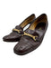 Gucci Shoe Size 39.5 Brown Leather Block Heel Goldtone Hardware Pumps Brown / 39.5