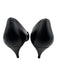 Chanel Shoe Size 40 Black Leather Cap Toe Kitten Heel Slip On Pumps Black / 40