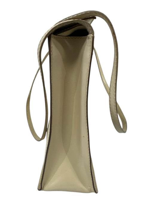 Bottega Veneta Cream Leather Magnetic Closure Shoulder Strap Bag Cream / S
