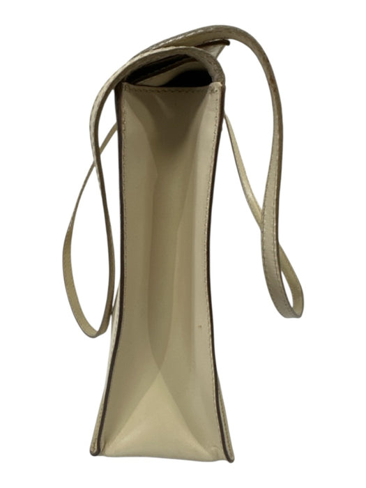Bottega Veneta Cream Leather Magnetic Closure Shoulder Strap Bag Cream / S