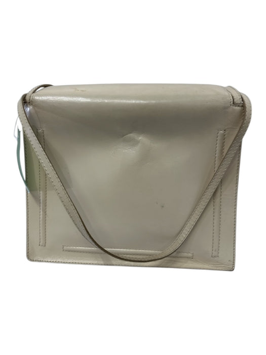 Bottega Veneta Cream Leather Magnetic Closure Shoulder Strap Bag Cream / S