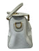 Gucci White Coated Canvas Zip Close Top Handle Goldtone Hardware Bag White / S