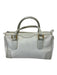Gucci White Coated Canvas Zip Close Top Handle Goldtone Hardware Bag White / S