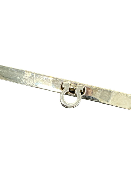 Ferragamo Grey Textile Shoulder Strap Silver Hardware Denim Bag Grey / S
