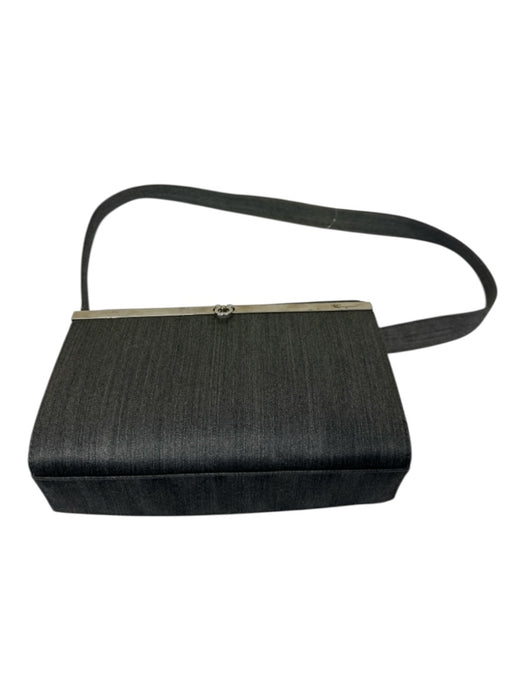 Ferragamo Grey Textile Shoulder Strap Silver Hardware Denim Bag Grey / S