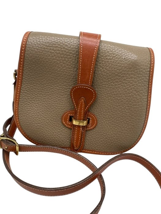 Dooney & Bourke Olive Leather Crossbody Strap Gold Hardware contrast stitch Bag Olive / Mini