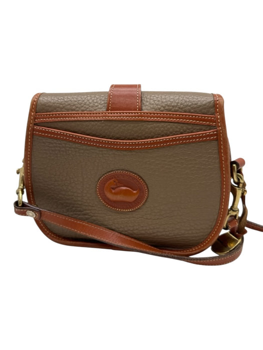 Dooney & Bourke Olive Leather Crossbody Strap Gold Hardware contrast stitch Bag Olive / Mini