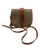 Dooney & Bourke Olive Leather Crossbody Strap Gold Hardware contrast stitch Bag Olive / Mini