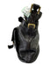 Burberry Dark Brown Leather Zip Close Gold Tone Hardware Messenger Bag Dark Brown