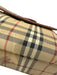 Burberry Tan & multi Coated Canvas Magnetic Closure Tartan Lined Top Handle Bag Tan & multi / S