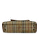 Burberry Tan & multi Coated Canvas Magnetic Closure Tartan Lined Top Handle Bag Tan & multi / S