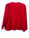Bally Size 44/46 Red Polyester Blend Button Front Contrast Pockets Skirt Set Red / 44/46