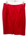 Bally Size 44/46 Red Polyester Blend Button Front Contrast Pockets Skirt Set Red / 44/46