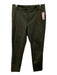 Vince Size 4 Dark Green Cotton Blend Zip & Button Pockets Straight Trouser Pants Dark Green / 4