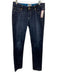 Paige Size 28 Dark Wash Cotton Blend Zip & Button Whiskering Straight Jeans Dark Wash / 28
