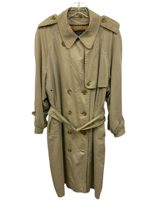 Burberry Size 14L Tan Cotton Solid Overcoat Trench Men's Jacket Tan / 14L