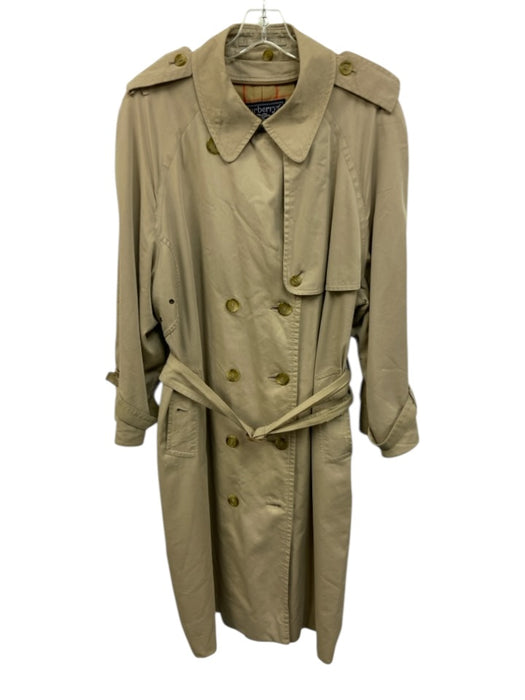Burberry Size 14L Tan Cotton Solid Overcoat Trench Men's Jacket Tan / 14L