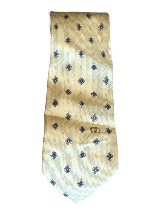 Gucci Vintage Beige Silk Square Men's Ties Beige
