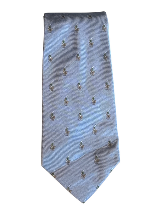 Polo Blue Silk Horse Men's Ties Blue
