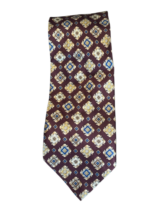 Barney's Red & Beige Silk Square Men's Ties Red & Beige