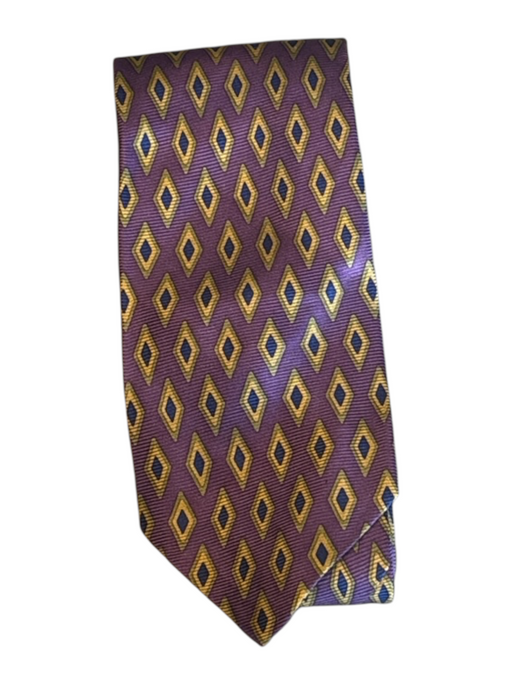 Paul Stuart Purple & Black Silk Diamond Men's Ties Purple & Black