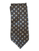 Barney's Brown & Blue Silk Abstract Men's Ties Brown & Blue