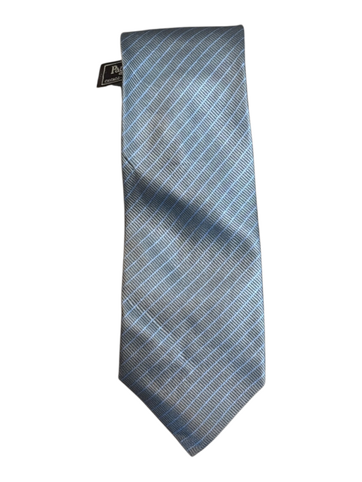 Paul Stuart Gray & Blue Silk Striped Men's Ties Gray & Blue