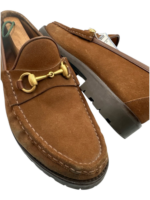 Gucci Shoe Size 9 Brown Suede Stacked Heel Loafer Baby Doll Men's Shoes Brown / 9
