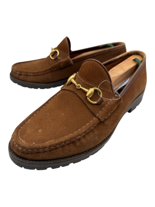 Gucci Shoe Size 9 Brown Suede Stacked Heel Loafer Baby Doll Men's Shoes Brown / 9