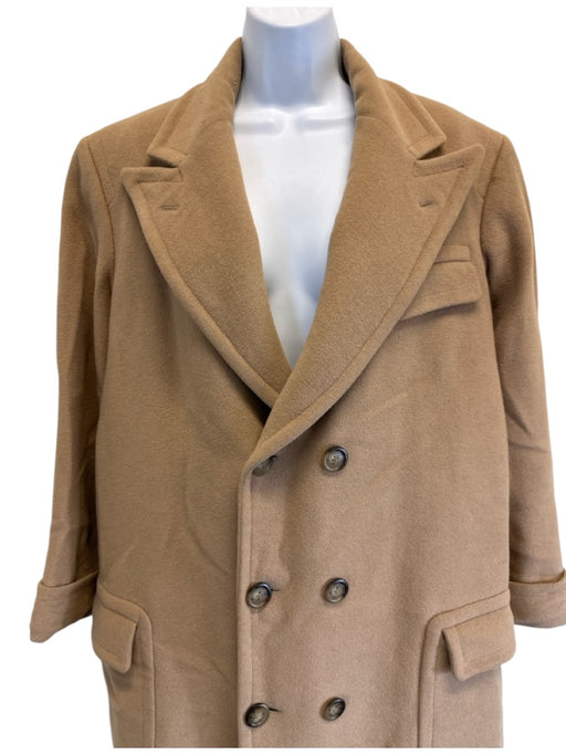 Ralph Lauren Size 14 Tan Brown Camel Hair Double Breasted Button Front Coat Tan Brown / 14