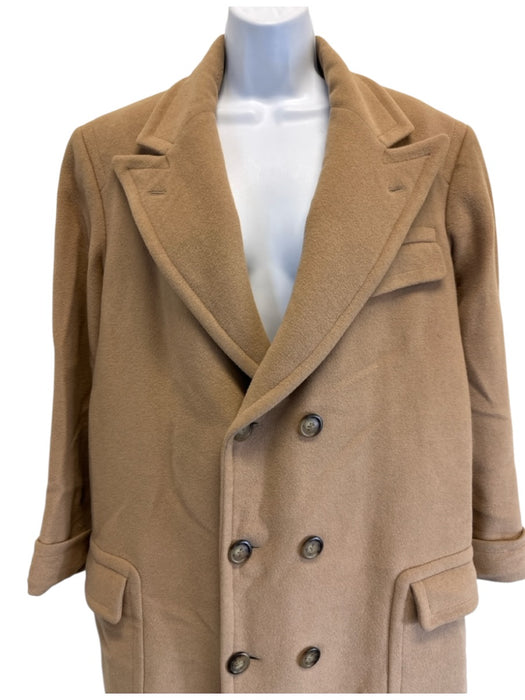 Ralph Lauren Size 14 Tan Brown Camel Hair Double Breasted Button Front Coat Tan Brown / 14