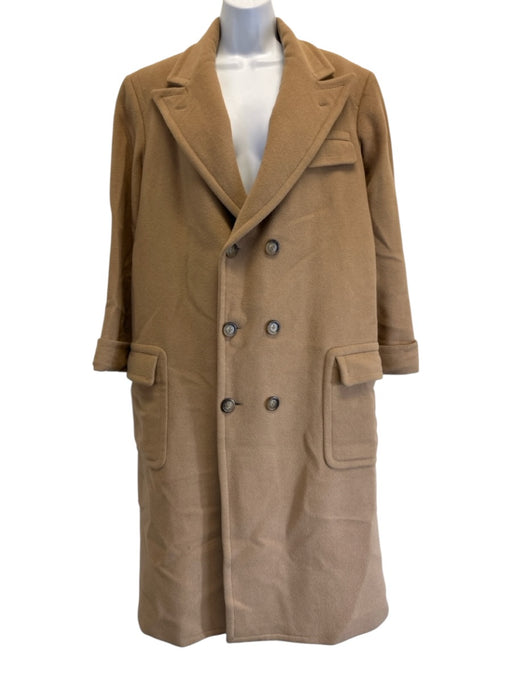 Ralph Lauren Size 14 Tan Brown Camel Hair Double Breasted Button Front Coat Tan Brown / 14