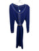 St. John Evening Size 12 Indigo Blue & Gold Missing Fabric Tag Knit Dress Indigo Blue & Gold / 12