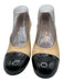 Chanel Shoe Size 40 Tan Leather Cap Toe Block Heel Slip On Pumps Tan / 40